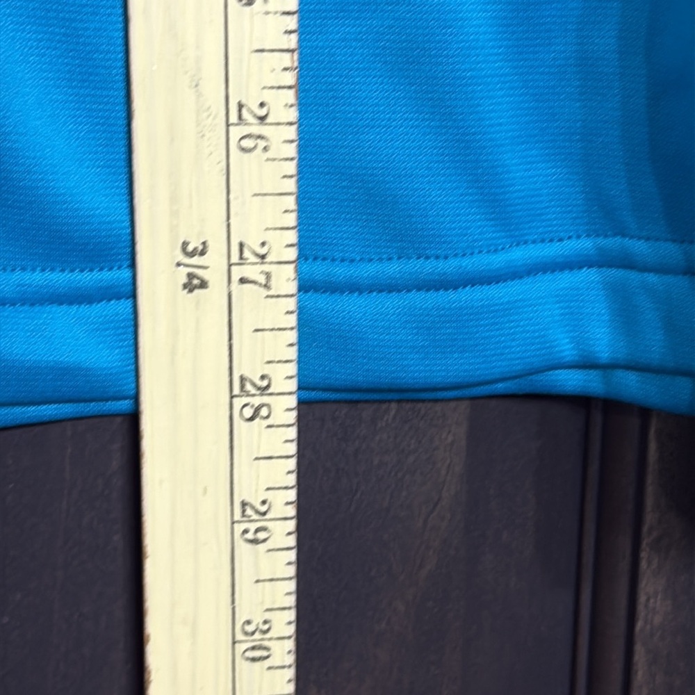 UNDER ARMOUR mens coldgear 1/4 zip teal blue sweatshirt fleece - Picture 3 of 5